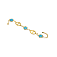 PULSERA ZO13488B Dorado Azul Acero Inoxidable -2B310