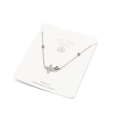 COLLAR ZO13437N Plateado Acero Inoxidable -E41