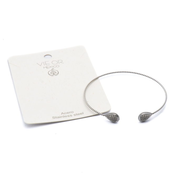 BRAZARETE ZO13510B Plateado Acero Inoxidable -2C12