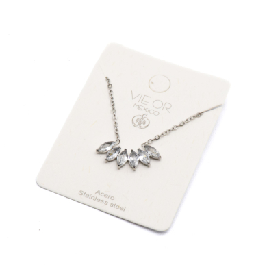 COLLAR ZO14002N Plateado Acero Inoxidable -2D11