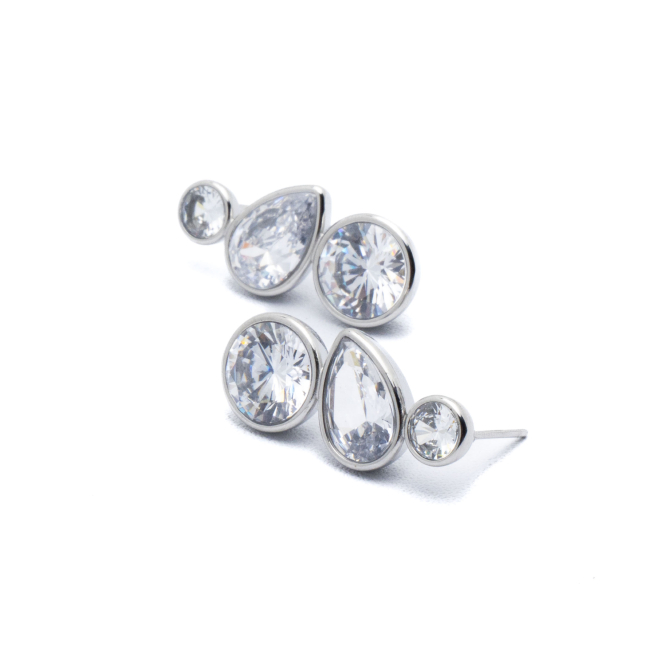 ARETES ZO13719E Plateado Acero Inoxidable -G21
