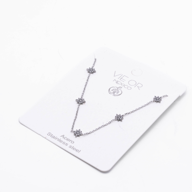 COLLAR ZO13690N Plateado Acero Inoxidable -E41