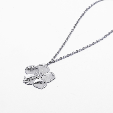 COLLAR ZO13089N Plateado Acero Inoxidable -2D27