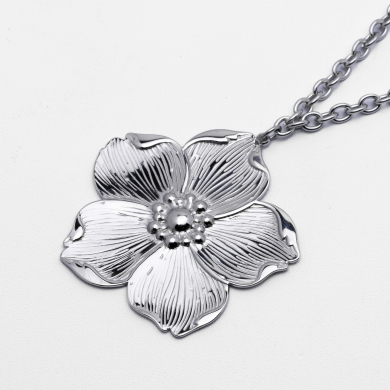 COLLAR ZO13089N Plateado Acero Inoxidable -2D27