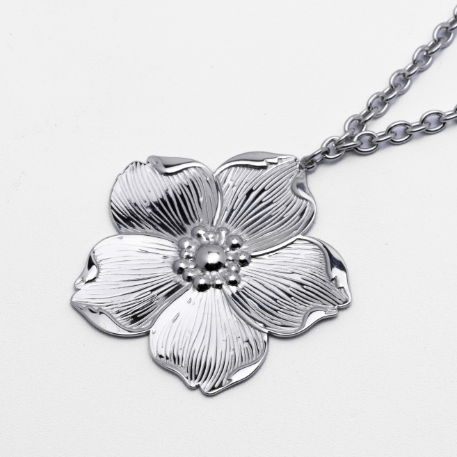 COLLAR ZO13089N Plateado Acero Inoxidable -2D27