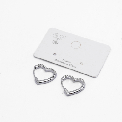 ARETES ZO13762E/18MM Plateado Acero Inoxidable -F32