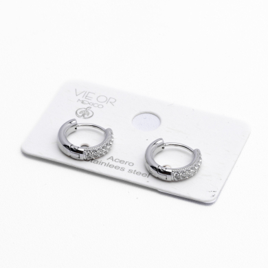 ARETES ZO10541E/9MM/250 Plateado Acero Inoxidable -F22