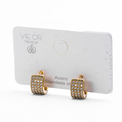ARETES ZO10533E/7MM/300 Dorado Acero Inoxidable