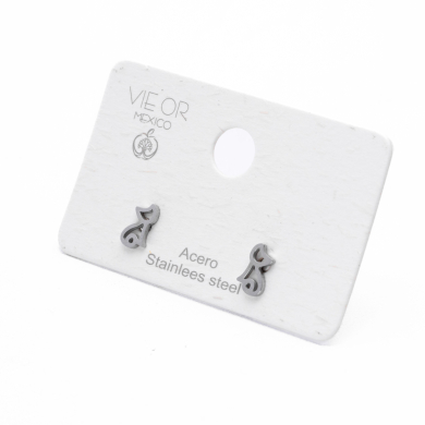 ARETES ZO1937E Plateado Acero Inoxidable -F44