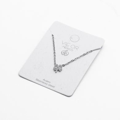 COLLAR ZO4982N Plateado Acero Inoxidable -2D31