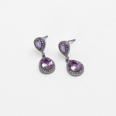 ARETES ZO13963E Plateado Rosa Acero Inoxidable -G35