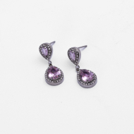 ARETES ZO13963E Plateado Rosa Acero Inoxidable -G35