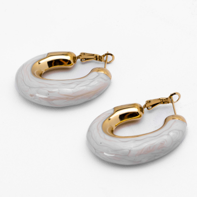 ARETES ZO13252E Dorado Blanco Acero Inoxidable -F35