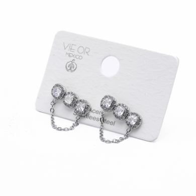 ARETES ZO13950E Plateado Acero Inoxidable -G21