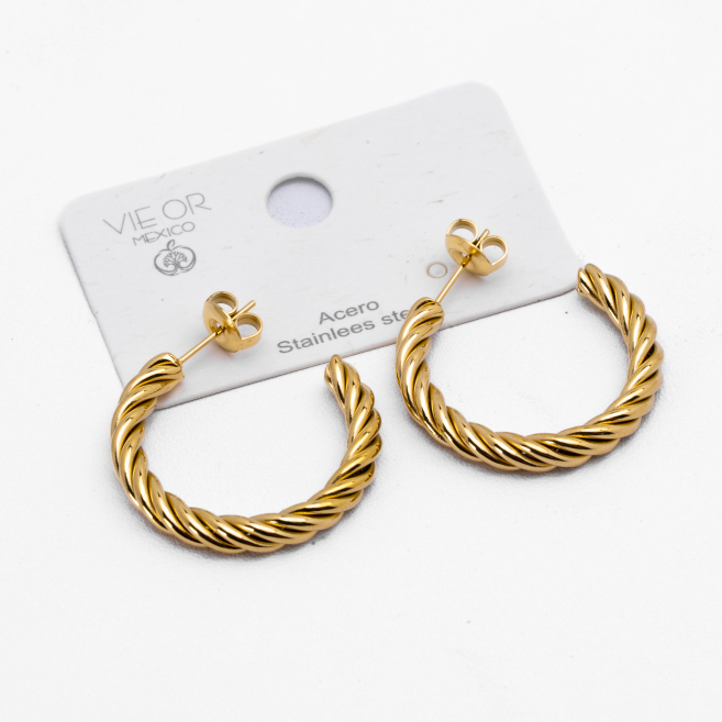 ARETES ZO5267E Dorado Acero Inoxidable -F410