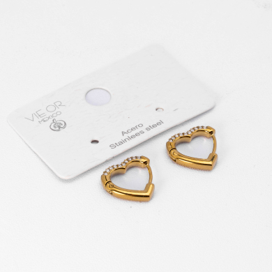 ARETES ZO13761E/15MM Dorado Acero Inoxidable -F32