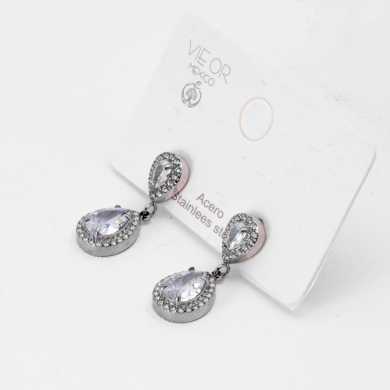 ARETES ZO13963E Dorado Blanco Acero Inoxidable -G35