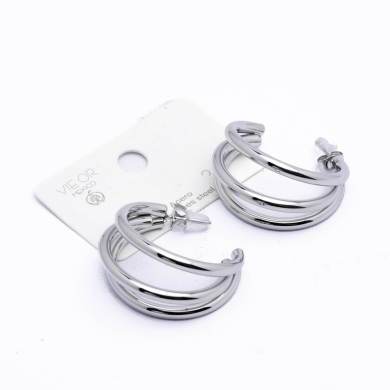 ARETES ZO10233E/30MM/350 Plateado Acero Inoxidable -F37