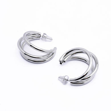 ARETES ZO10233E/30MM/350 Plateado Acero Inoxidable -F37