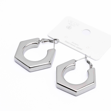 ARETES ZO12941E Plateado Acero Inoxidable -F39