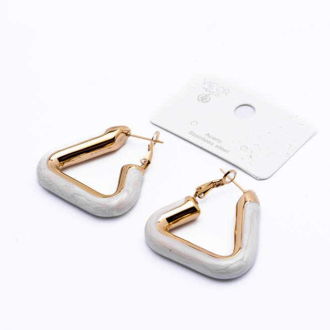 ARETES ZO13250E Dorado PERLA Acero Inoxidable -F34