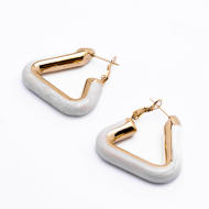 ARETES ZO13250E Dorado PERLA Acero Inoxidable -F34
