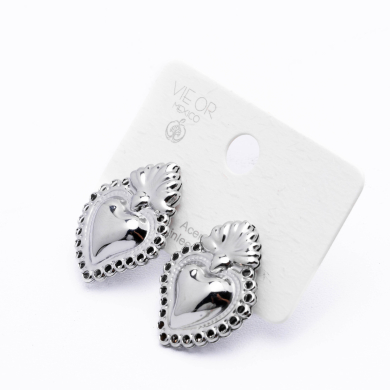 ARETES ZO14026E Plateado Acero Inoxidable -G32