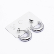 ARETES ZO14489E/20*17MM Plateado Acero Inoxidable -F26