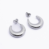 ARETES ZO14489E/20*17MM Plateado Acero Inoxidable -F26