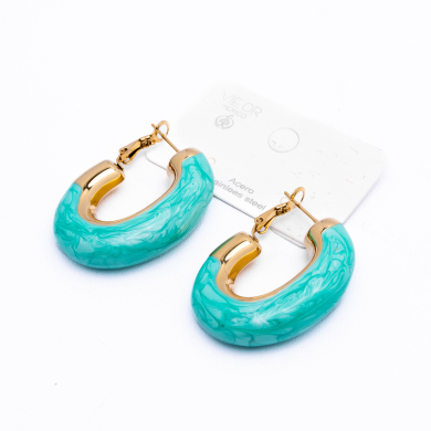 ARETES ZO13252E Dorado Verde Acero Inoxidable -F35