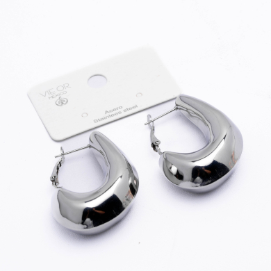 ARETES ZO12916E Plateado Acero Inoxidable -F59