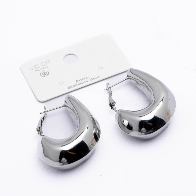 ARETES ZO12916E Plateado Acero Inoxidable -F59