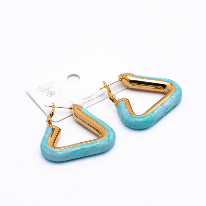 ARETES ZO13250E Dorado Azul Acero Inoxidable -F34