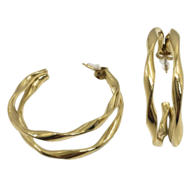 ARETES ZO13929E/37MM PLATEADO Acero Inoxidable F48