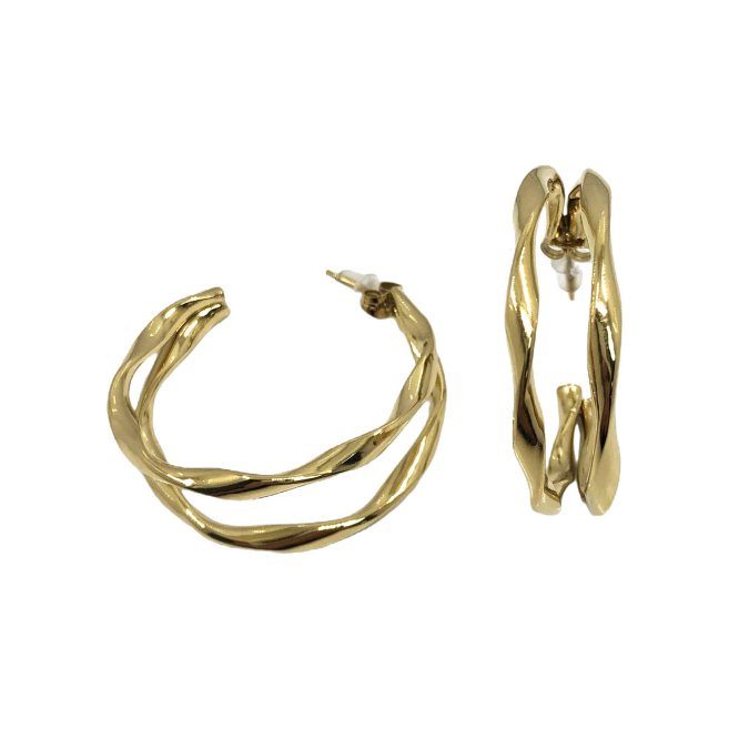 ARETES ZO13929E/37MM PLATEADO Acero Inoxidable F48