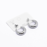 ARETES ZO14477E/25*25MM Plateado Acero Inoxidable -F25 F27