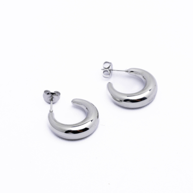ARETES ZO14477E/25*25MM Plateado Acero Inoxidable -F25 F27