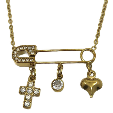 COLLAR ZO13880N DORADO Acero Inoxidable 2D31