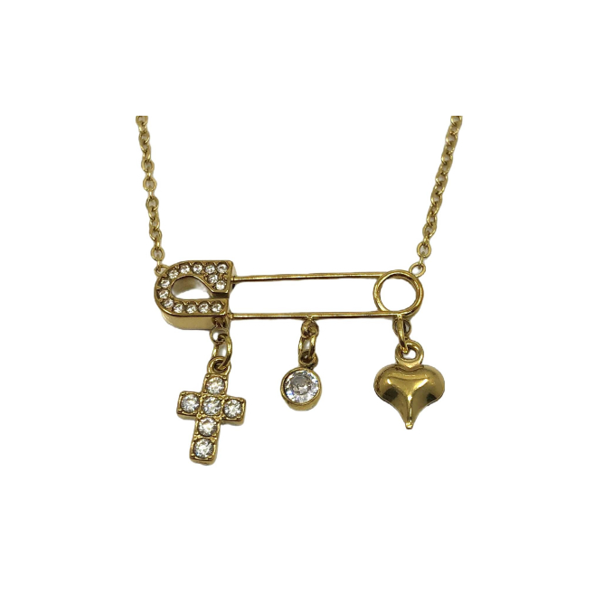 COLLAR ZO13880N DORADO Acero Inoxidable 2D31