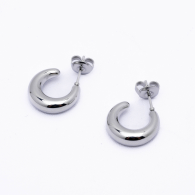 ARETES ZO14475E/15*31MM Plateado Acero Inoxidable -F23