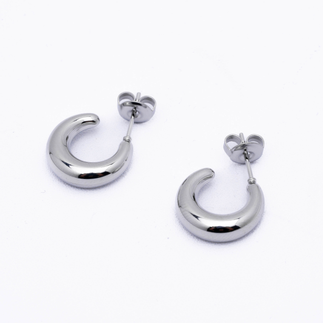 ARETES ZO14475E/15*31MM Plateado Acero Inoxidable -F23