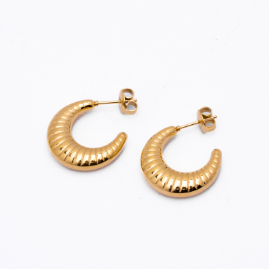 ARETES ZO14489E/20*17MM Dorado Acero Inoxidable -F26