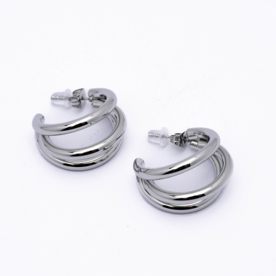 ARETES ZO10232E/23MM/300 Plateado Acero Inoxidable -F37