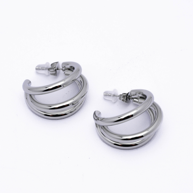 ARETES ZO10232E/23MM/300 Plateado Acero Inoxidable -F37