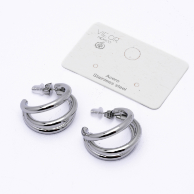 ARETES ZO10232E/23MM/300 Plateado Acero Inoxidable -F37