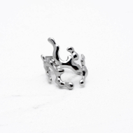 ANILLO ZO14100R Plateado Acero Inoxidable -2A39