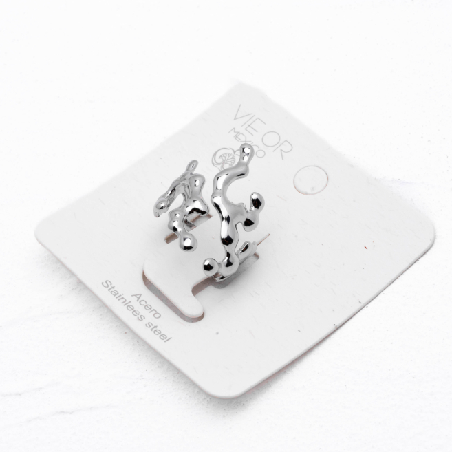 ANILLO ZO14100R Plateado Acero Inoxidable -2A39