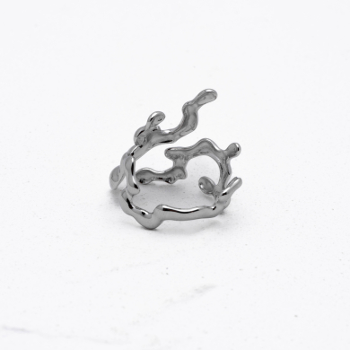 ANILLO ZO14100R Plateado Acero Inoxidable -2A39