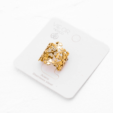 ANILLO ZO13556R Dorado Acero Inoxidable -A44