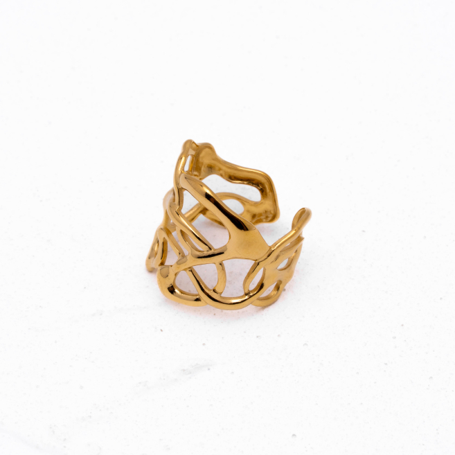 ANILLO ZO14123R Dorado Acero Inoxidable -A49